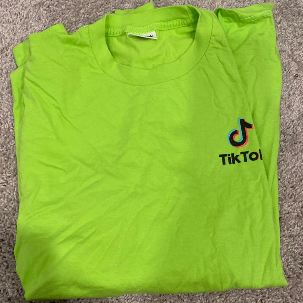 Official Tiktok branded merch lime XL